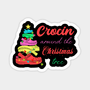 Crocin around the christmas tree Funny Christmas 2020 Gift Magnet