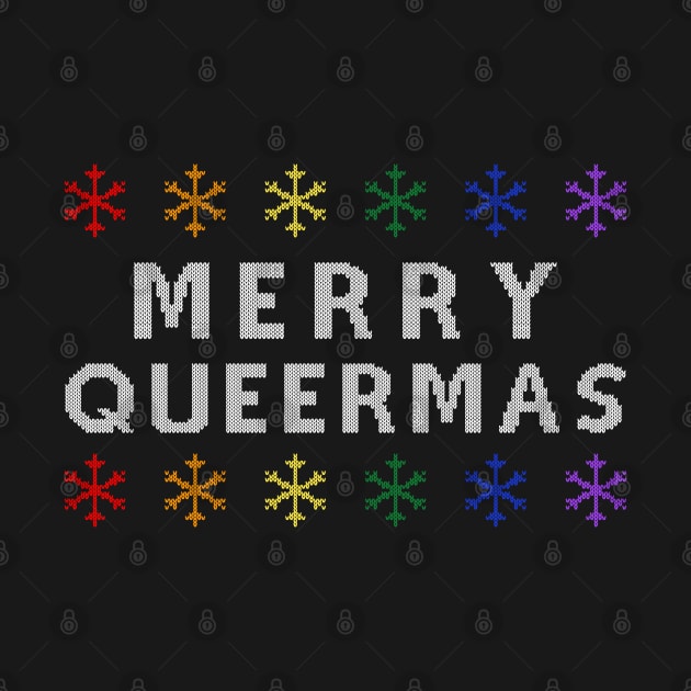 Merry Queermas Ugly Sweater (Rainbow) by Queerdelion