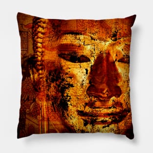 The Lord Buddha - Abstract Illustration Of The Face Of The Lord Pillow