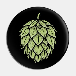 Retro Hops Lover Vintage Minimalist Beer Graphic Pin