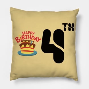 happy birthday 4th Pillow