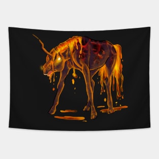 Fire Unicorn Tapestry