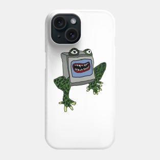 drawing television frog nightmare Phone Case