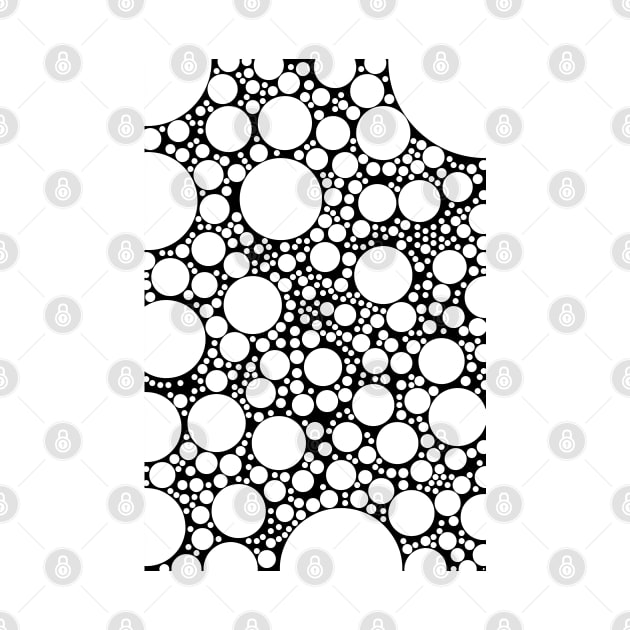 White and Black Bubbles Pattern Design by love-fi