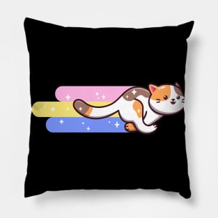 Funny Cat Rainbow Kawaii Kitten Pillow