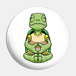 Turtle at yoga in cross legged Pin