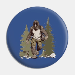 Dope Sasquatch in Nature Pin