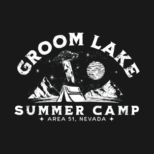 Groom Lake Summer Camp - Funny Area 51 Alien UFO Graphic T-Shirt