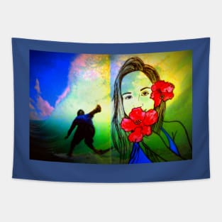 Hawaiian Girl Tapestry