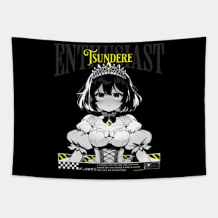 Tsundere Enthusiast - Aesthetic streetwear hard love girl Tapestry