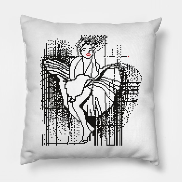 Pixel Art  Marilyn Monroe Pillow by Helen_graphic design