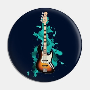 J-style Bass Guitar Sunburst Color Pin