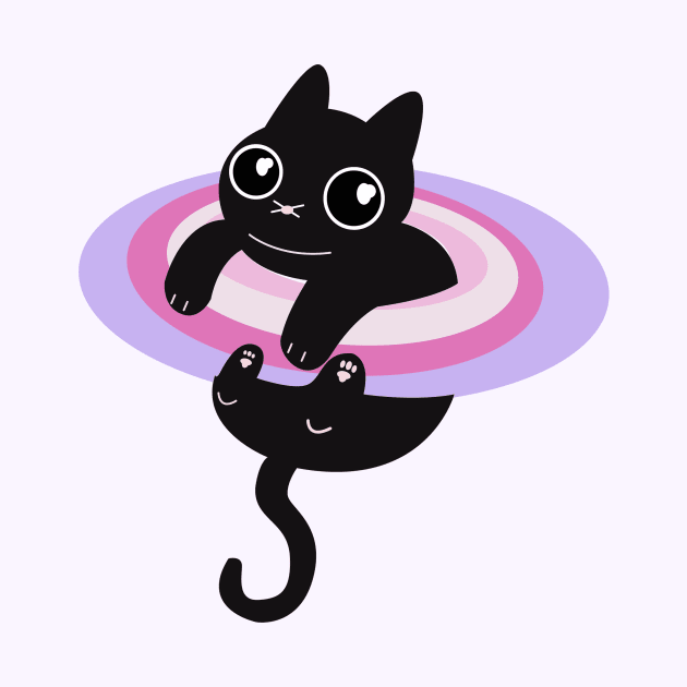 Caturn - Cute Space Cat by ECMazur