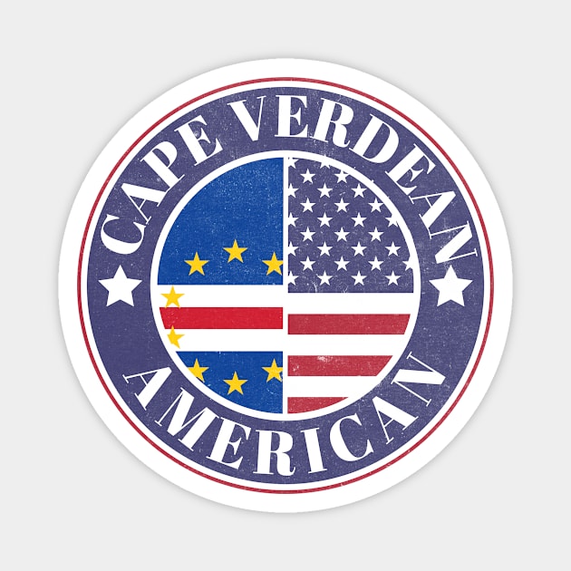 Proud Cape Verdean-American Badge - Cape Verde Flag Magnet by Yesteeyear