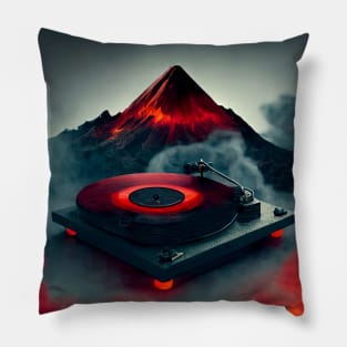 Turntable Under a Volcano Pillow