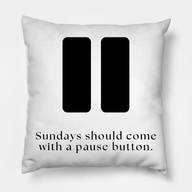 Funny Pause Button Pillow by JanesCreations