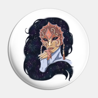 Cosmic Lady in a Mask Pin