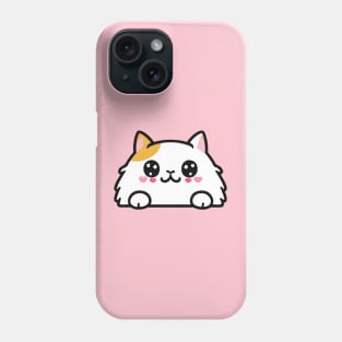 cute kawaii cat face Phone Case