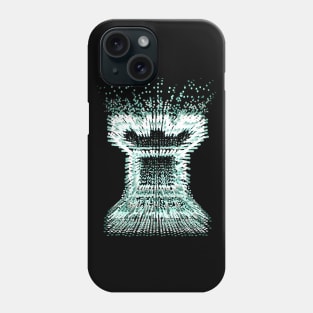 Pointillist Rook in Green Phone Case