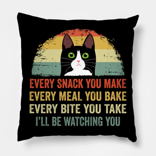 Every Snack You Make Cat Funny Cat Mom Pillow by Crazyshirtgifts