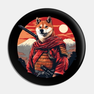 Samurai Shiba Inu Warrior Pin