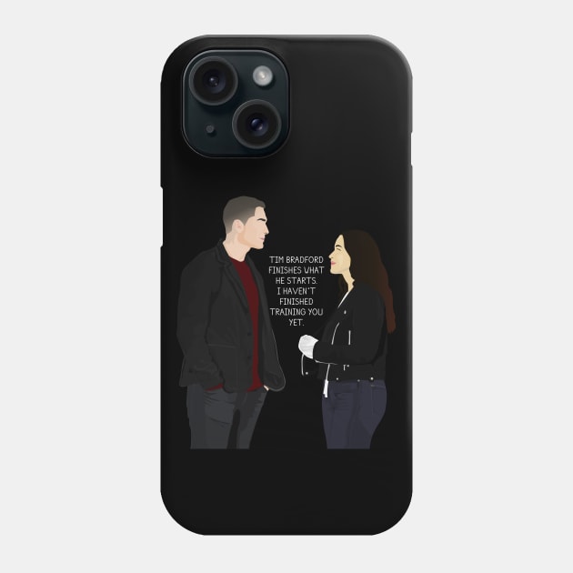 Tim Bradford Finishes What He Starts - Chenford (white text) | The Rookie Phone Case by gottalovetherookie