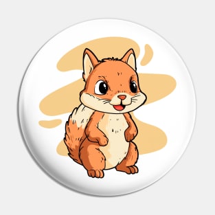 Squirrel Illustration Hand drawn Pin