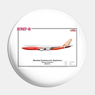 Boeing B747-8 - Boeing "House Colours" (Art Print) Pin