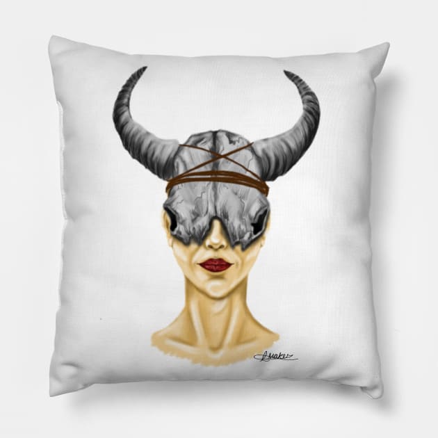 MASKED Pillow by Maker Art Creations