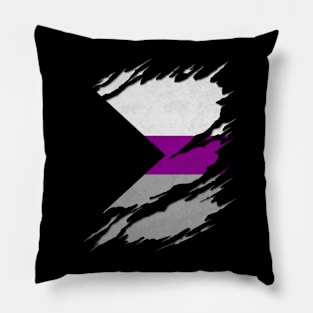 Demisexual Pride Flag Ripped Reveal Pillow