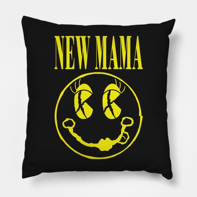 New Mama Vintage Grunge Style Pillow by pelagio