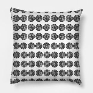 Black and white SPIRAL Patterns Pillow