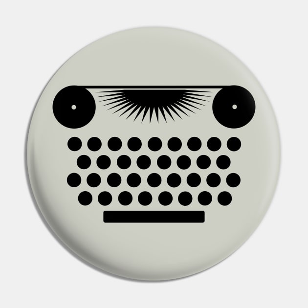 Dispatches Typewriter (Black) Pin by Obscure Studios