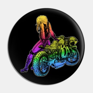 Neon Motorcycle Pin