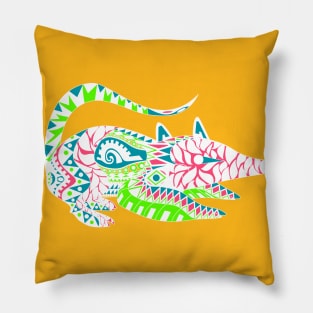 little opossum floral pattern ecopop Pillow