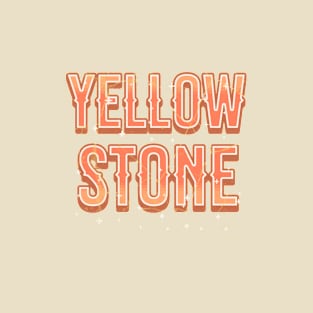 yellow Text vintage T-Shirt