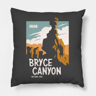 Utah Bryce Canyon National Park  Retro Vintage Design Pillow