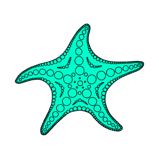 Starfish (black/cyan) T-Shirt