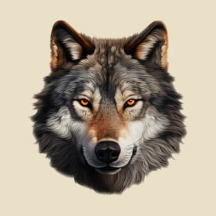Timber Wolf Face T-Shirt