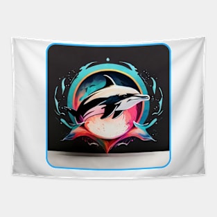 Dolphin Print, Animal design, Dolphin Gift Tapestry