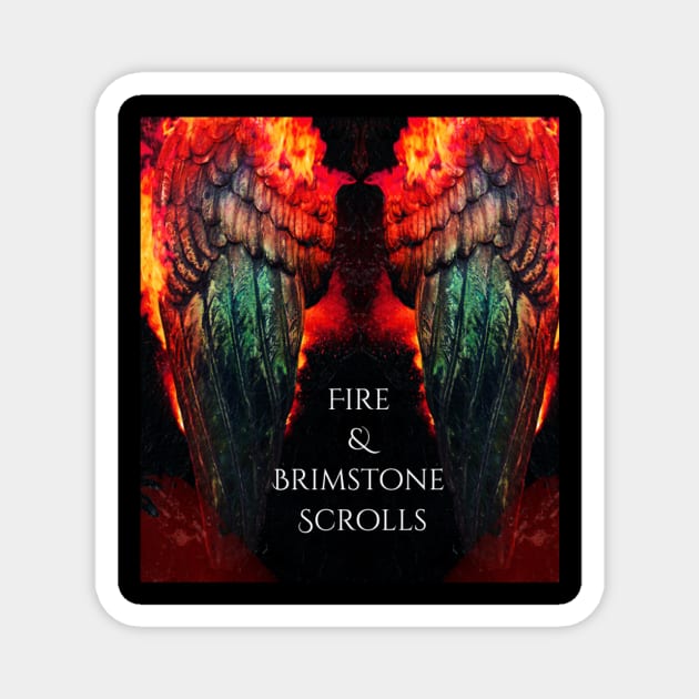 Notebook: Fire & Brimstone Scrolls-Two Wings Magnet by Nikole Knight