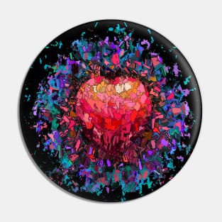 Heart explosion Pin