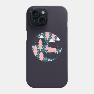 Mountain Moose (Salmon & Denim) Phone Case