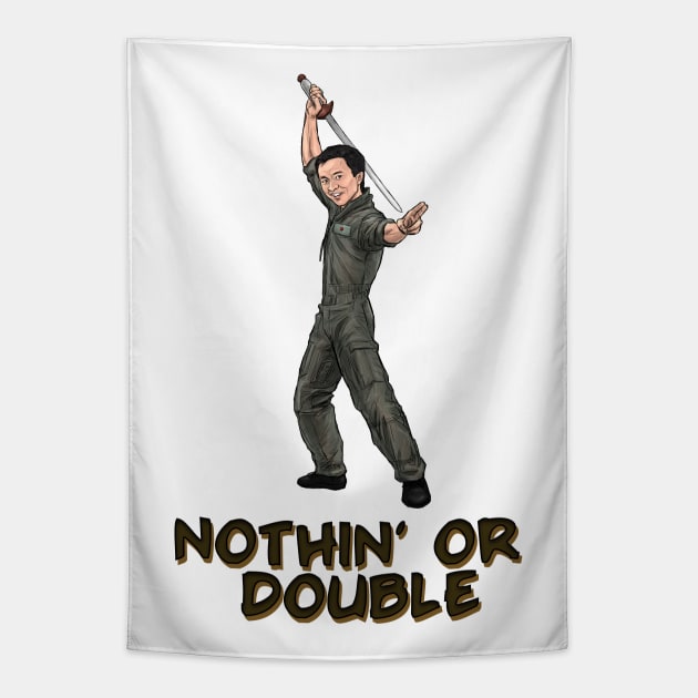 Nothin' Or Double & Dragon of the Black Pool on back Tapestry by PreservedDragons