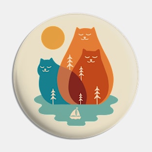 CATS MOUNTAINS SHAPE Pin