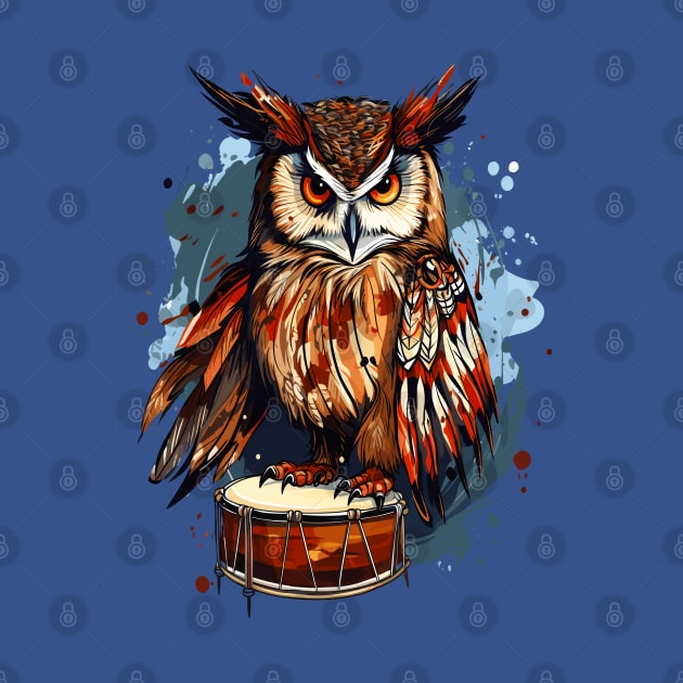 Owl And Drum by Graceful Designs