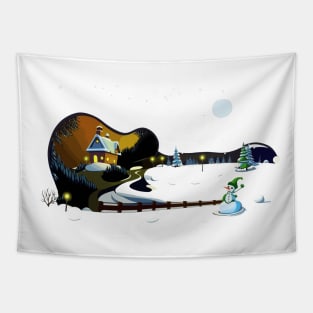 Christmas Guitar Gifts Guitarist Musician Concert Guitar Tapestry