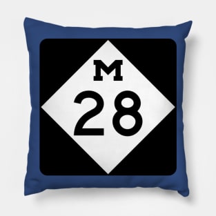 M28 Michigan Highway Pillow