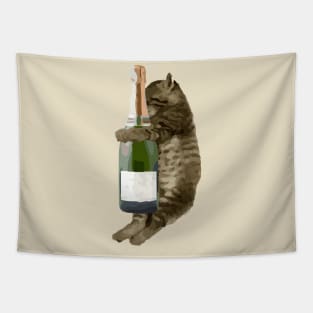 Cat Champagne Tapestry