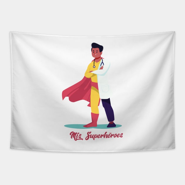 Médicos Superhéroes Tapestry by SocialDesign